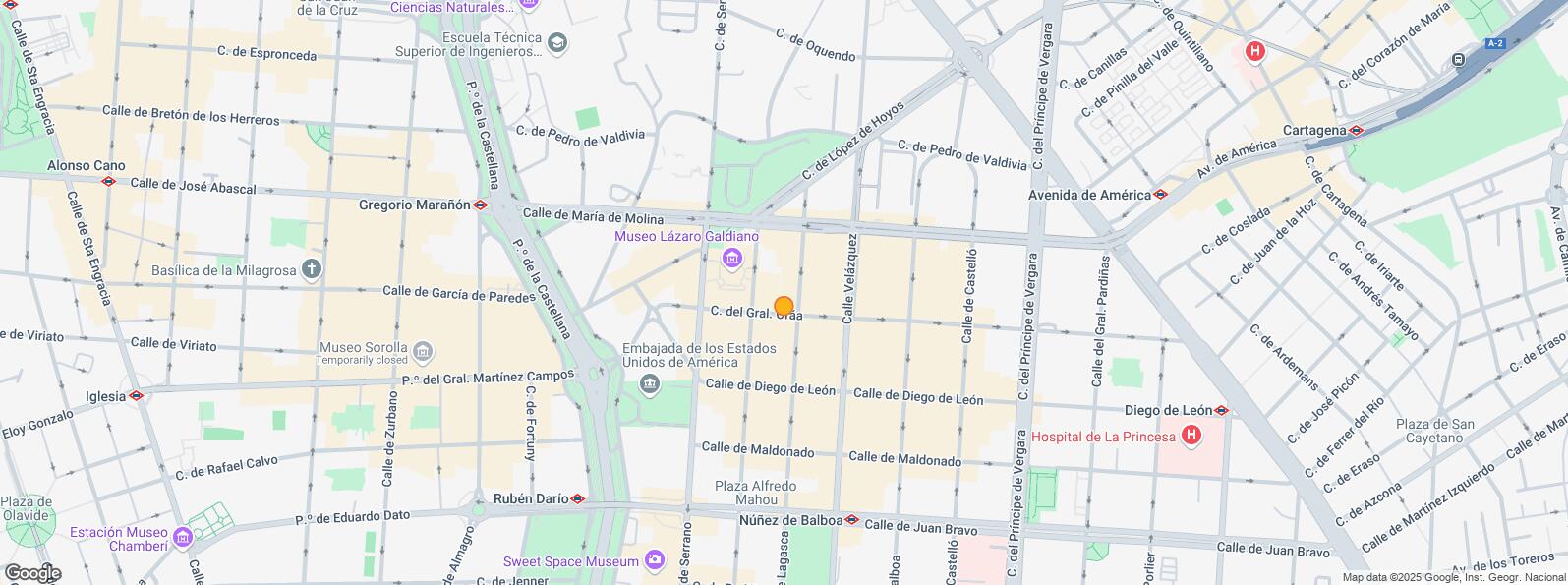 Location Map for Zona Salamanca, Salamanca, Madrid, 28006