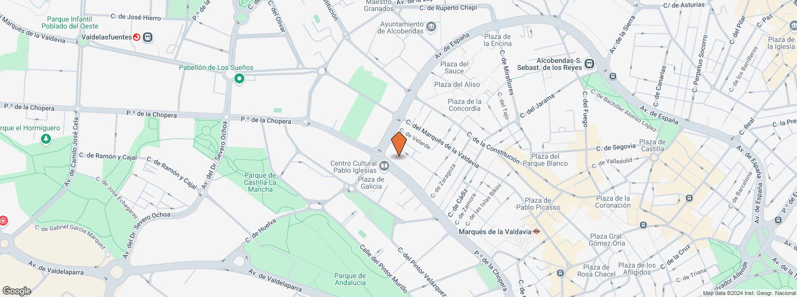 Location Map for Paseo Chopera, 92, Alcobendas, Madrid, 28100