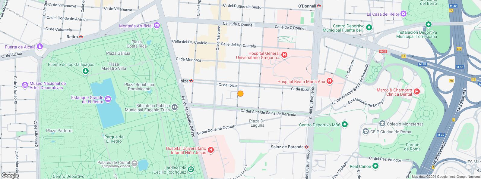 Location Map for Calle Alcalde Sainz de Baranda, Retiro, Madrid, 28009