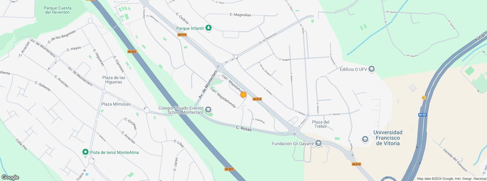 Mapa de Carretera Majadahonda, Pozuelo de Alarcón, Madrid, 28223