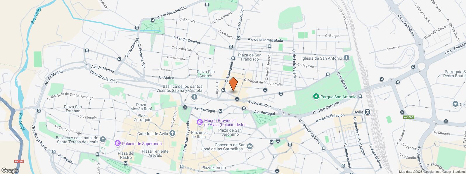 Location Map for Calle Fray Luis de San José, 4, Ávila, 05005