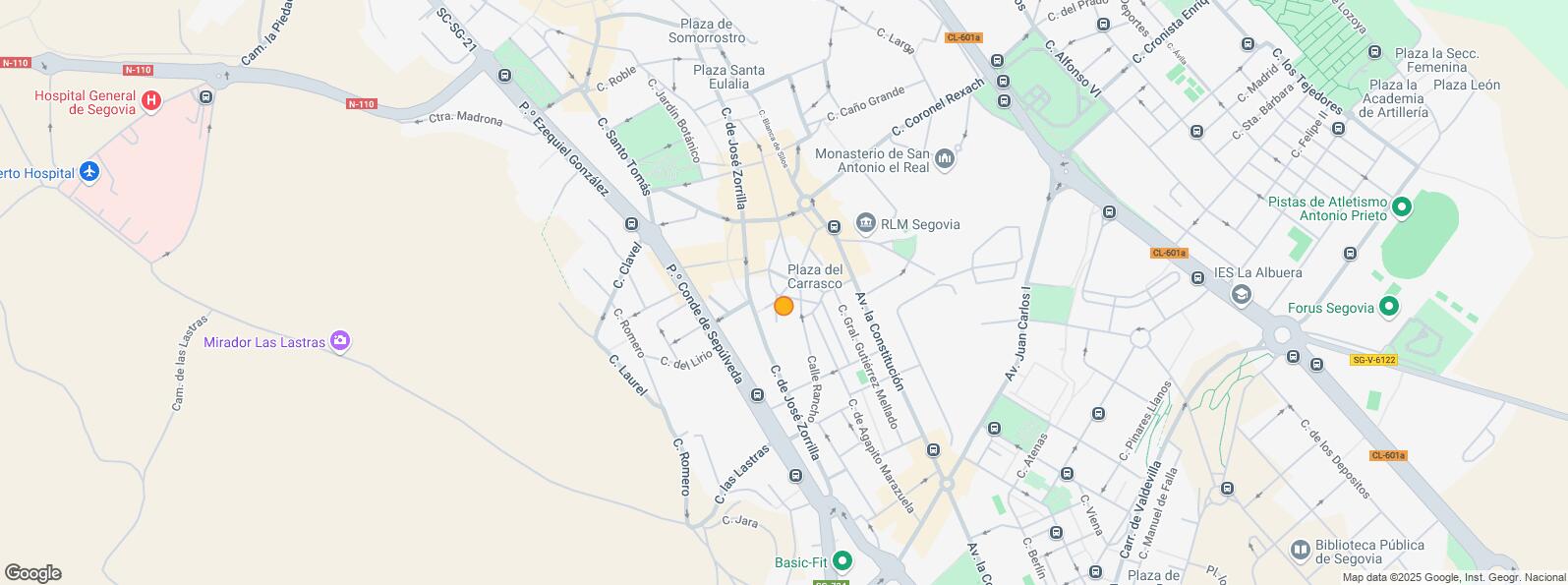 Mapa de Calle José Zorrilla, Segovia, 40002