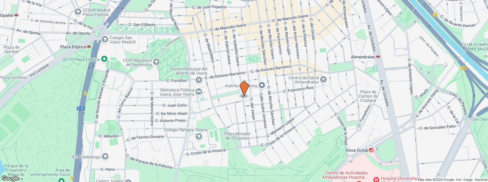 Location Map for Calle Isabelita USera, 55, Usera, Madrid, 28026