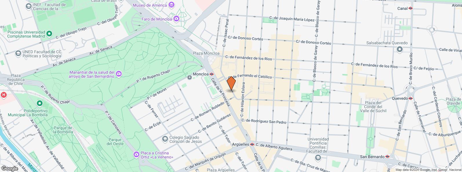 Mapa de Calle Princesa, 88, Moncloa - Aravaca, Madrid, 28008