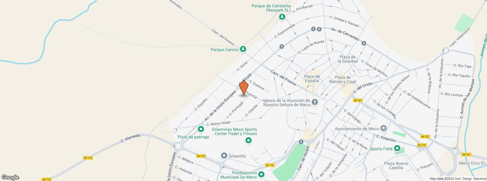 Location Map for Calle Francia, 9, Meco, Madrid, 28880