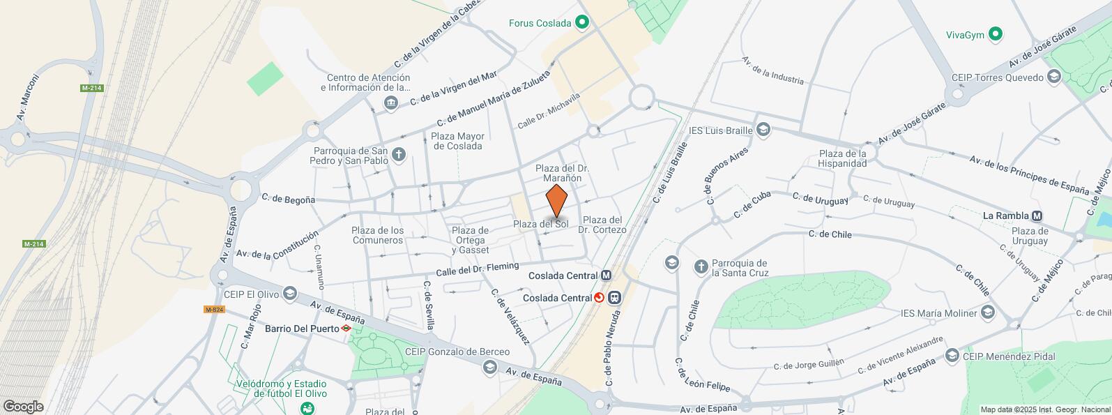 Location Map for Calle del Doctor Morcillo, 1, Coslada, Madrid, 28820