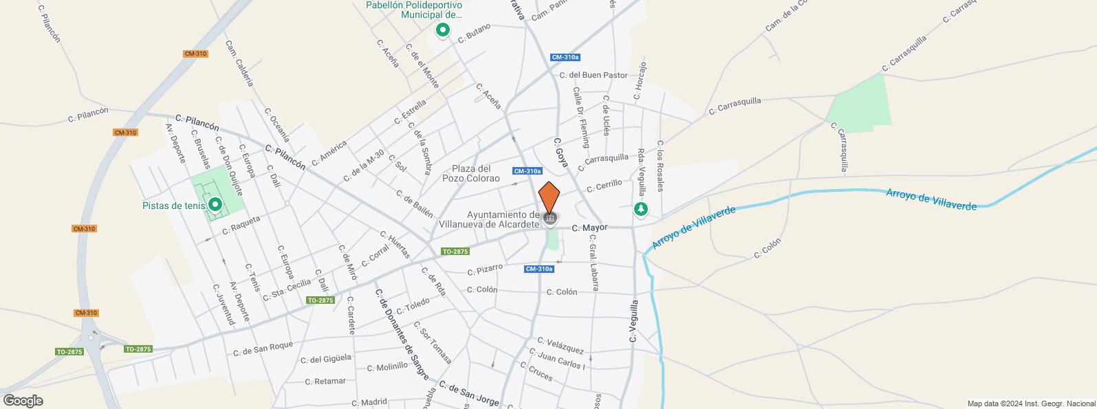 Location Map for Calle Cervantes, 2, Villanueva de Alcardete, Toledo, 45810