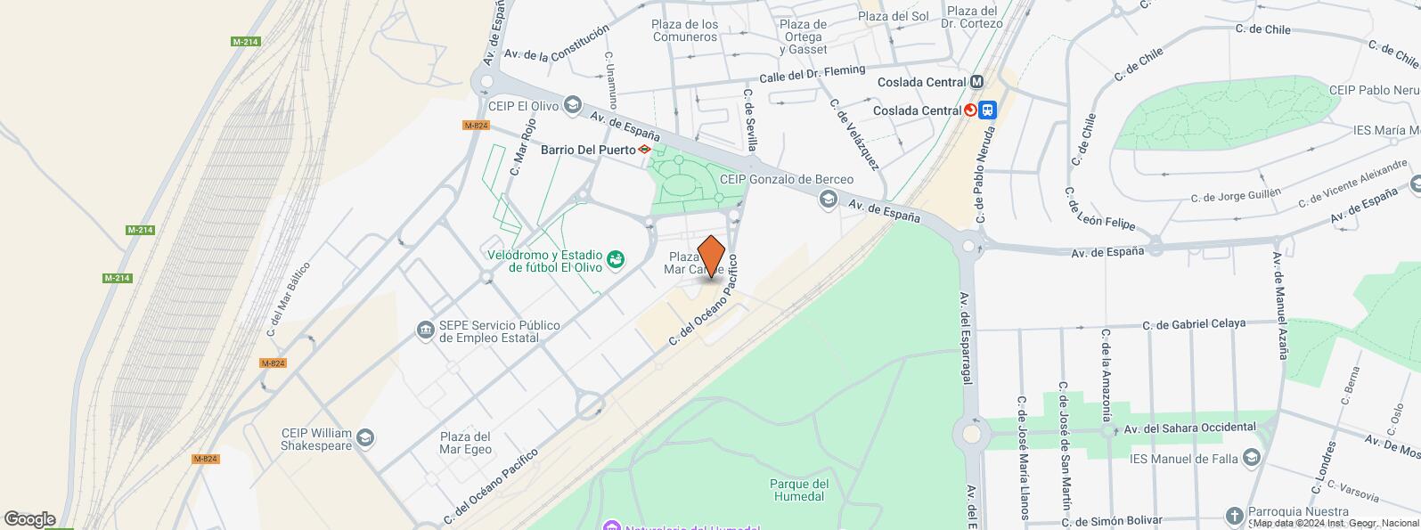 Mapa de Plaza del Mar Caribe, 1, Coslada, Madrid, 28820