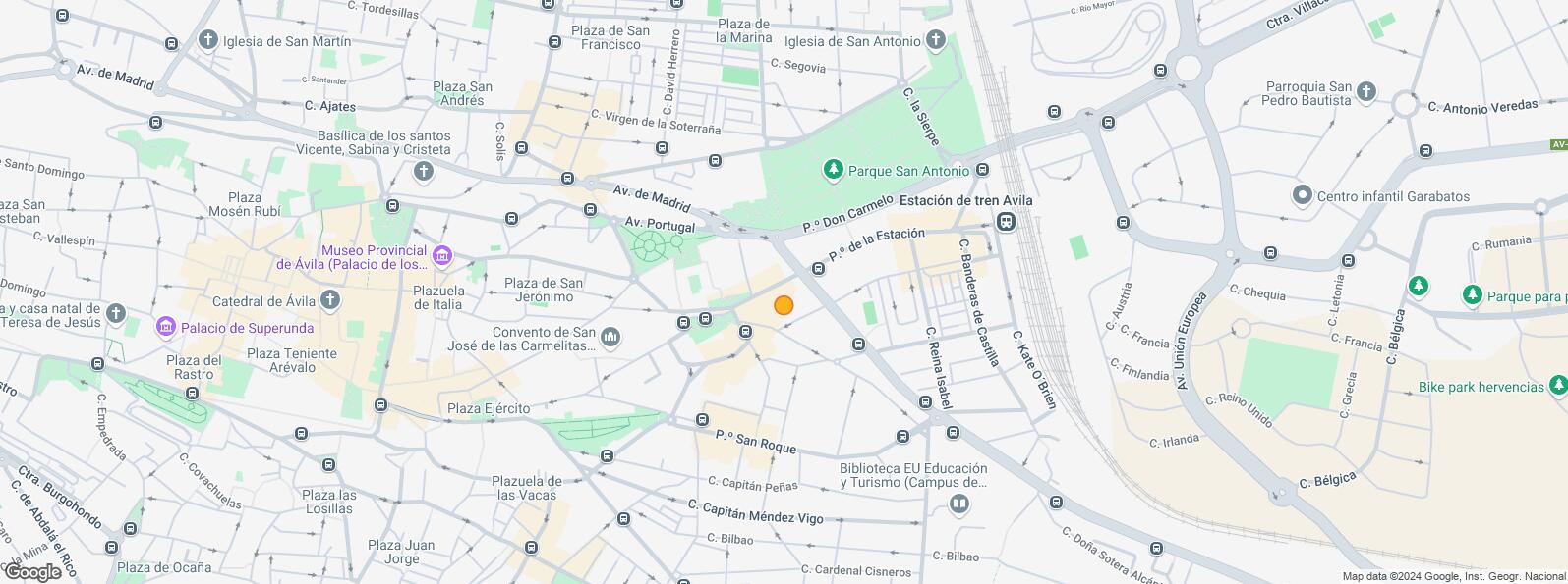 Location Map for Calle Jardines del Recreo, Ávila, 05001