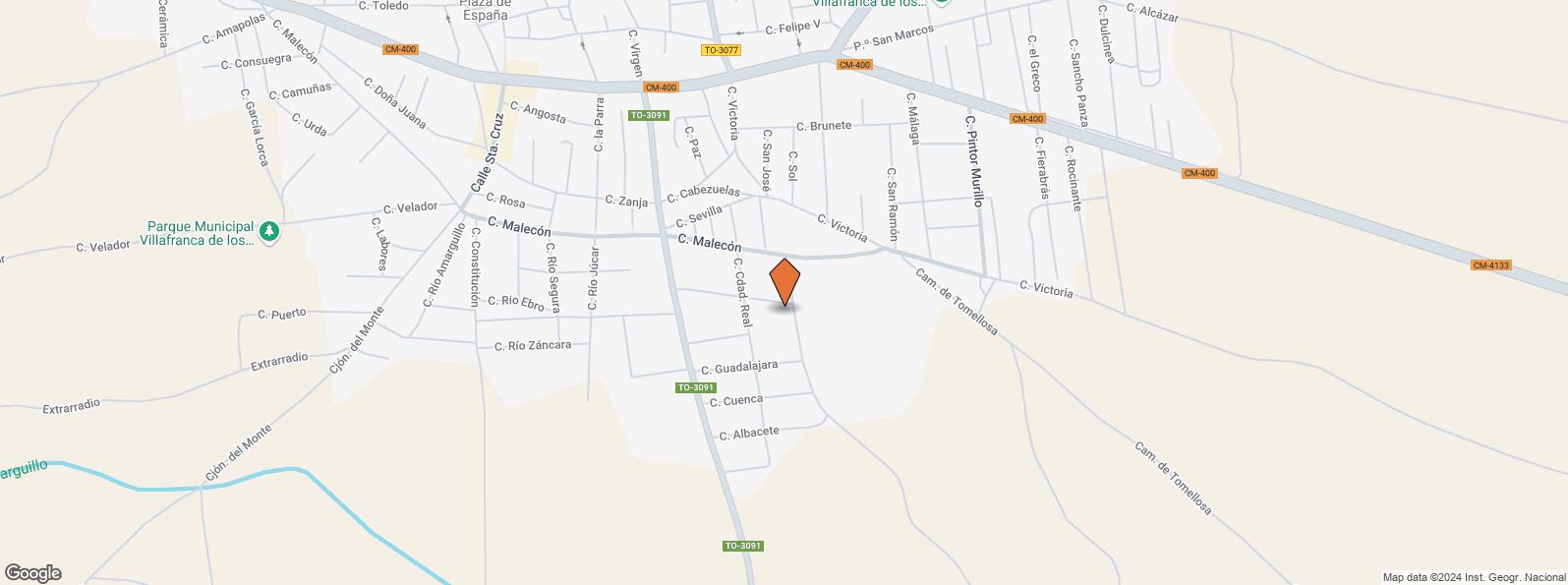 Location Map for Calle Ruidera, 12, Villafranca de los Caballeros, Toledo, 28053