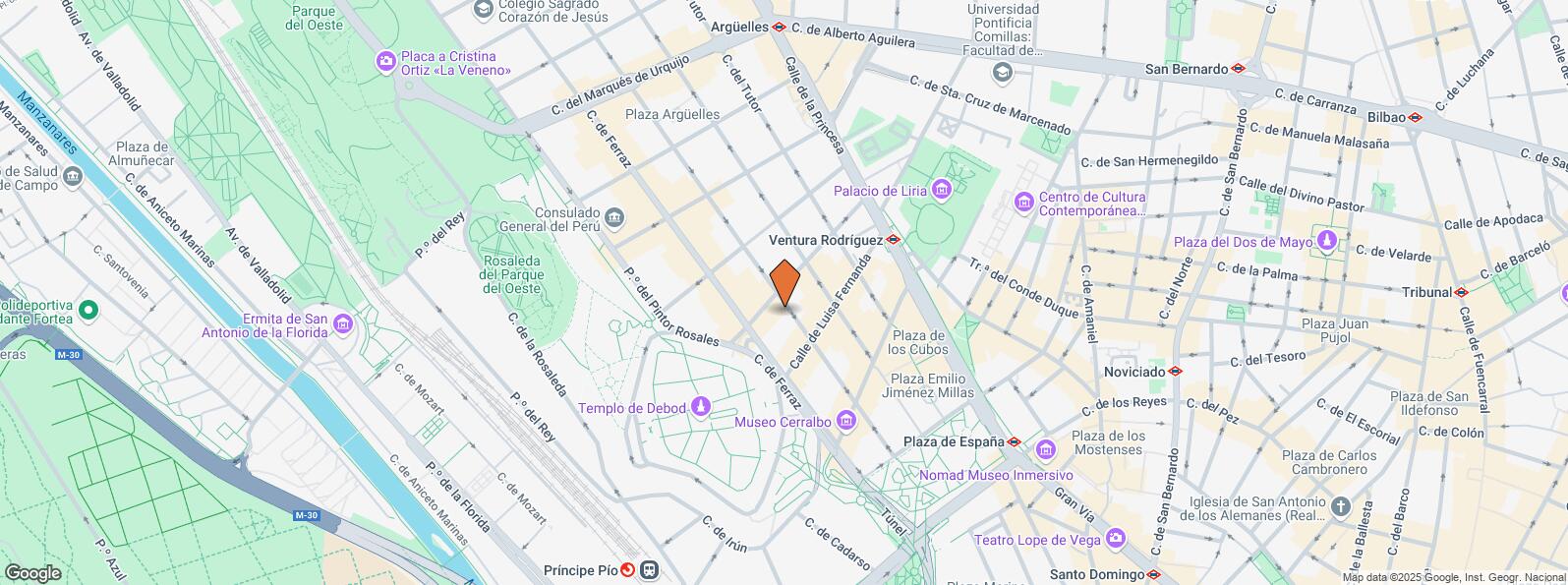 Location Map for Calle Juan Álvarez Mendizábal, 29, Moncloa - Aravaca, Madrid, 28008