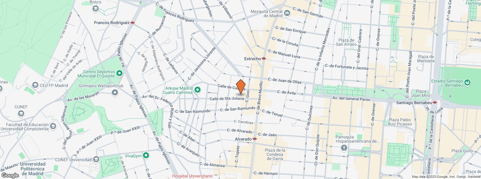 Mapa de Calle Santa Juliana, 14, Tetuán, Madrid, 28039