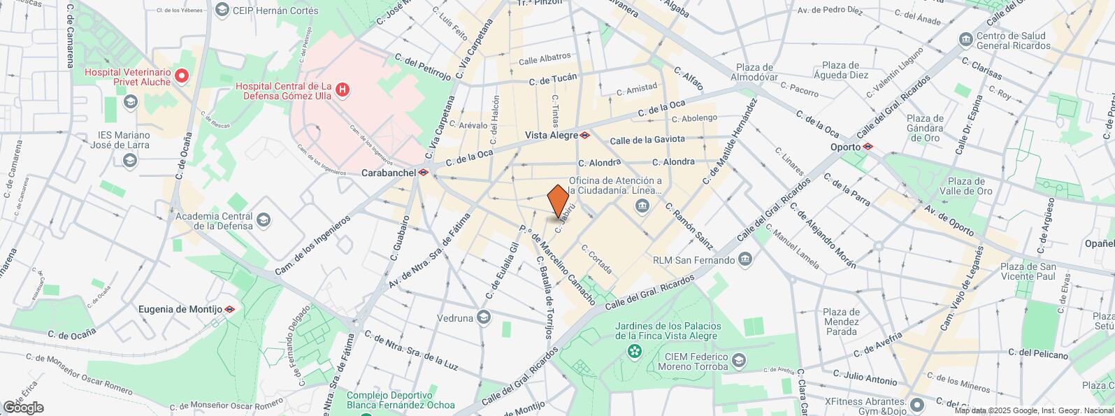 Location Map for Calle Jabiru, 8, Carabanchel, Madrid, 28025