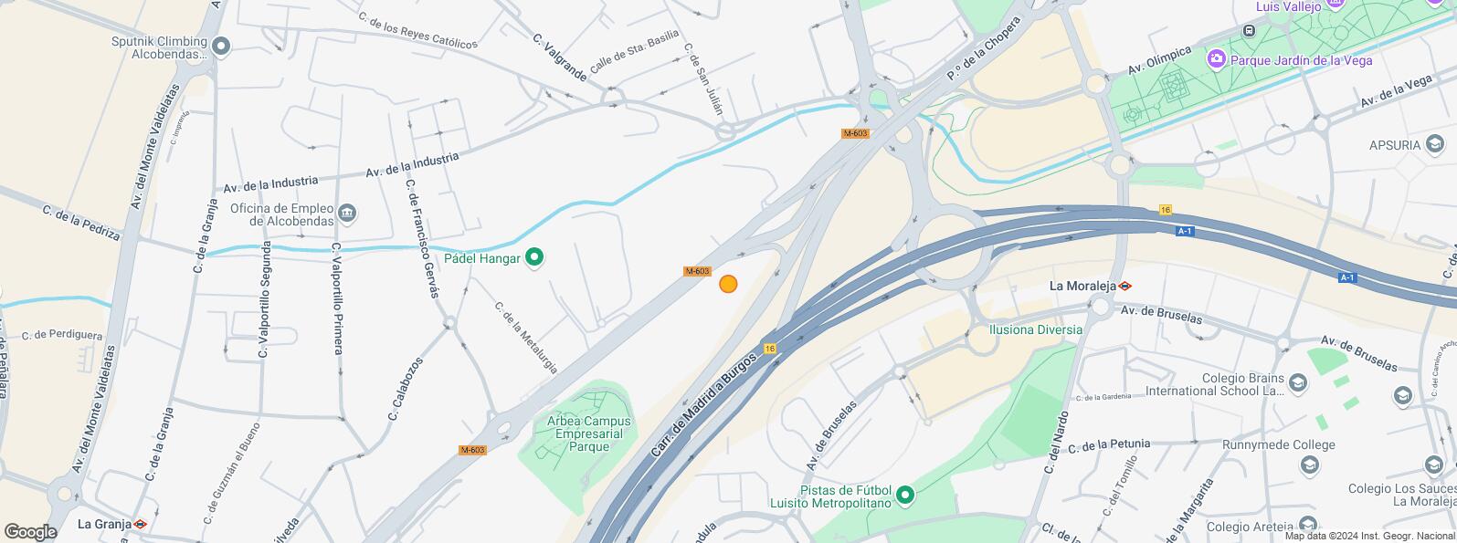 Mapa de Zona Río Norte, Alcobendas, Madrid, 28108