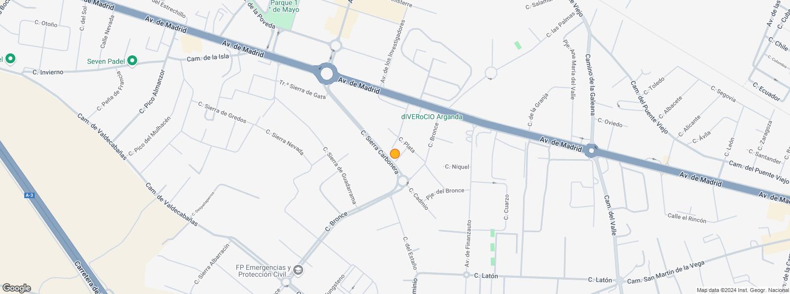 Location Map for Polígono Industrial Las Monjas, Arganda del Rey, Madrid, 28500