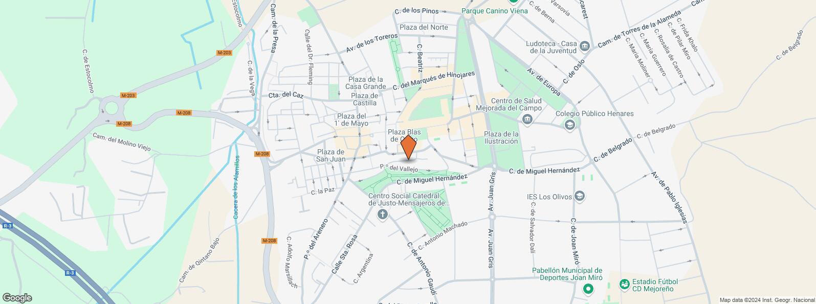 Mapa de Paseo Vallejo, 27, Mejorada del Campo, Madrid, 28840