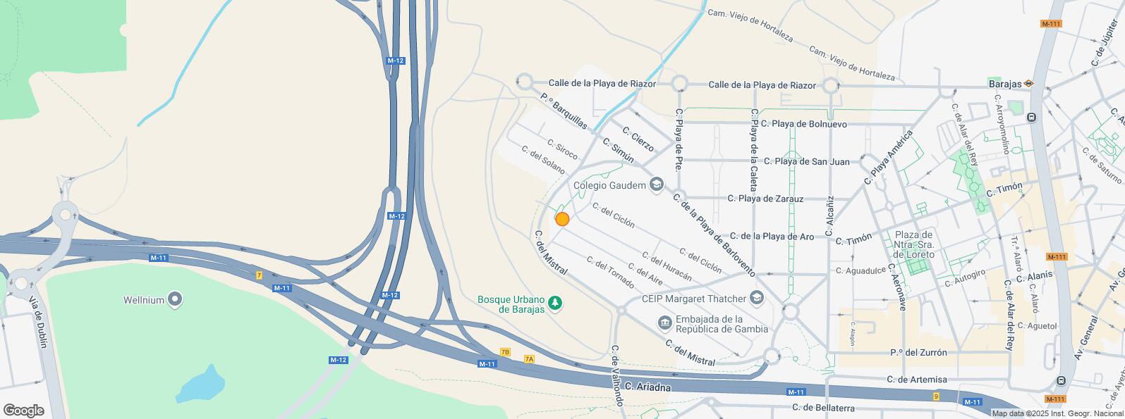 Location Map for Calle Tornado, Barajas, Madrid, 28042