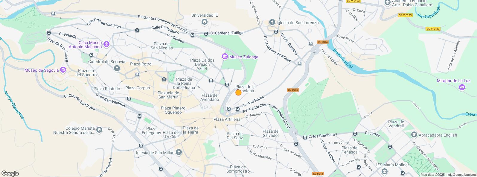 Location Map for Zona Acueducto, Segovia, 40001