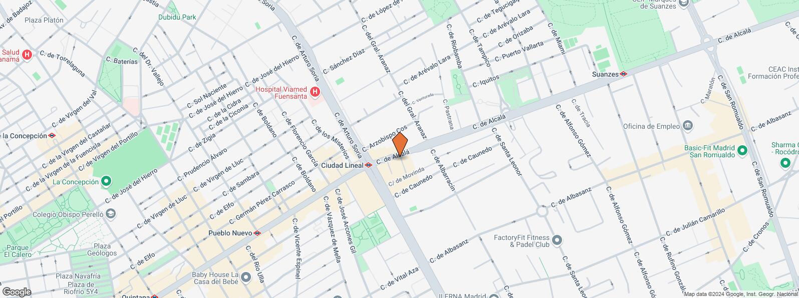 Location Map for Calle Alcalá, 426, San Blas - Canillejas, Madrid, 28037