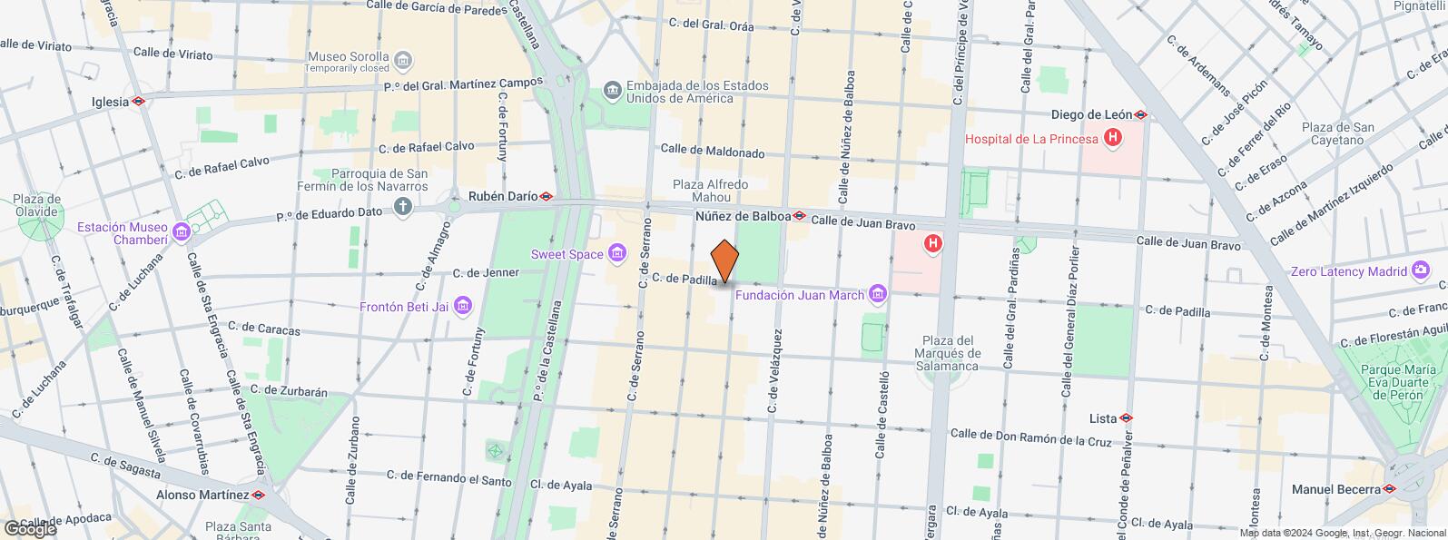 Location Map for Calle Lagasca, 85, Salamanca, Madrid, 28001