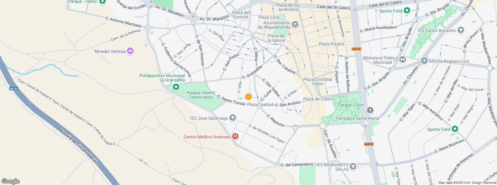 Location Map for Zona Casco Antiguo, Majadahonda, Madrid, 28220