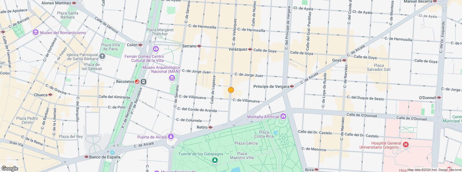 Mapa de Retiro-Recoletos, Salamanca, Madrid, 28001