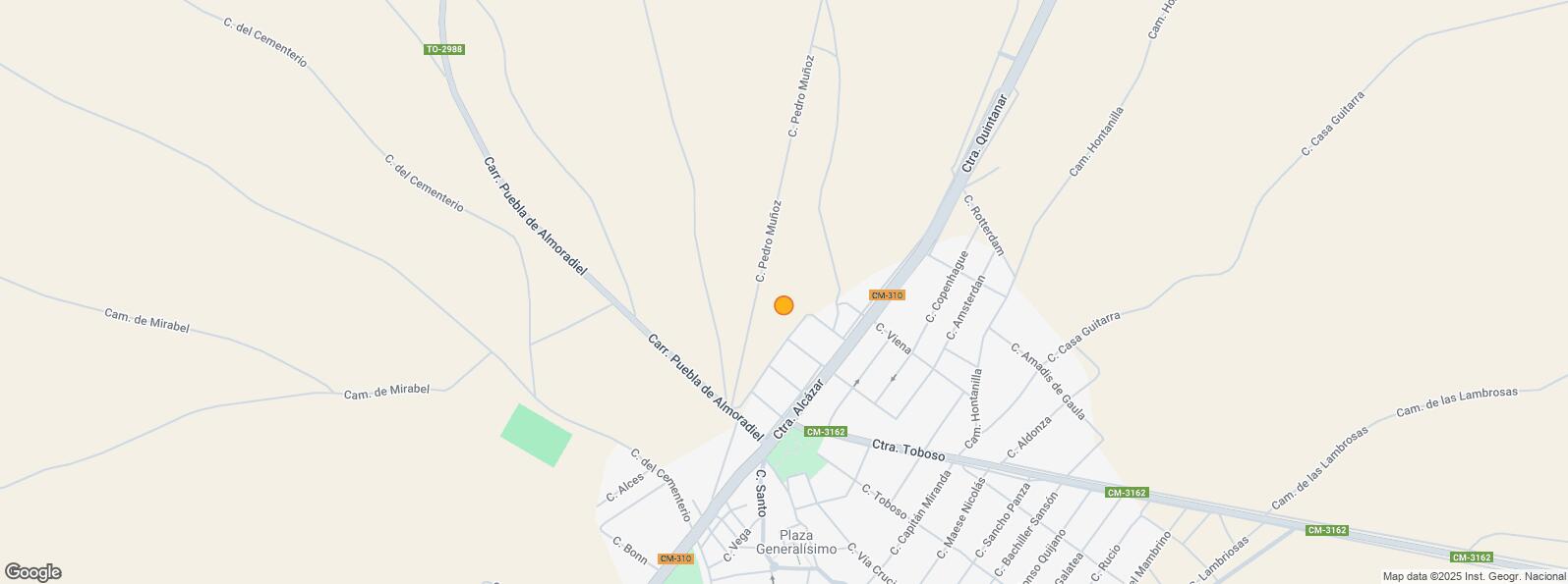 Location Map for Zona Carretera Alcázar, Miguel Esteban, Toledo, 45830
