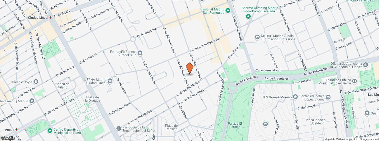 Location Map for Calle Alfonso Gomez, 61, San Blas - Canillejas, Madrid, 28037