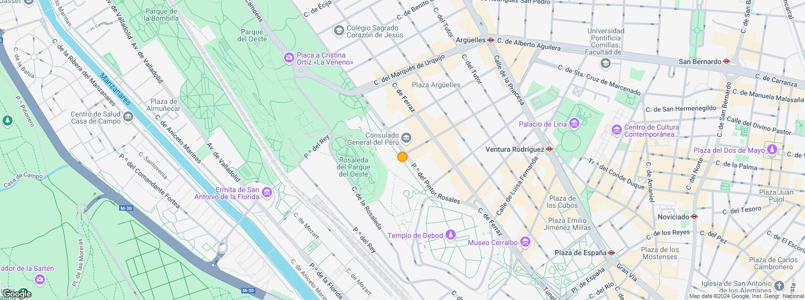 Mapa de Calle Ferraz, Moncloa - Aravaca, Madrid, 28008