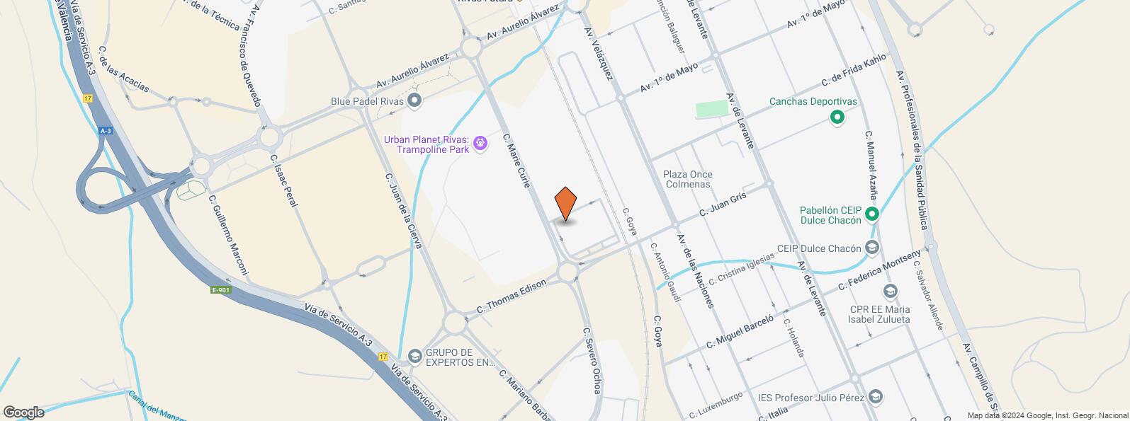 Mapa de 521 HUB - Edificio I, Calle Marie Curie, 17, Rivas-Vaciamadrid, Madrid, 28529