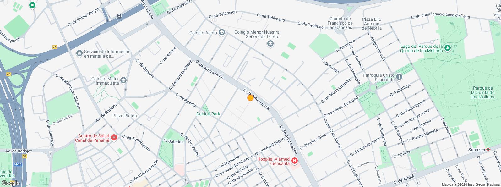 Mapa de Calle Marqués de Pico Velasco, Ciudad Lineal, Madrid, 28027