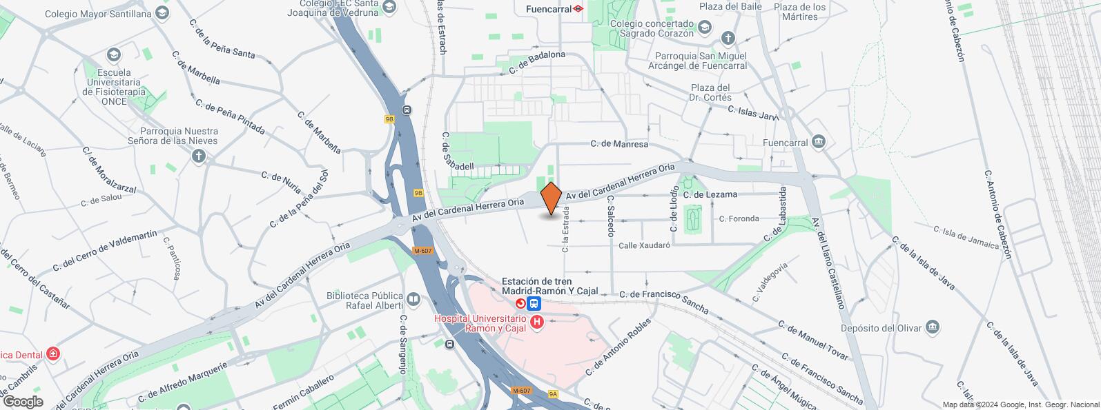 Location Map for Avenida Cardenal Herrera Oria, 63, Fuencarral - El Pardo, Madrid, 28034