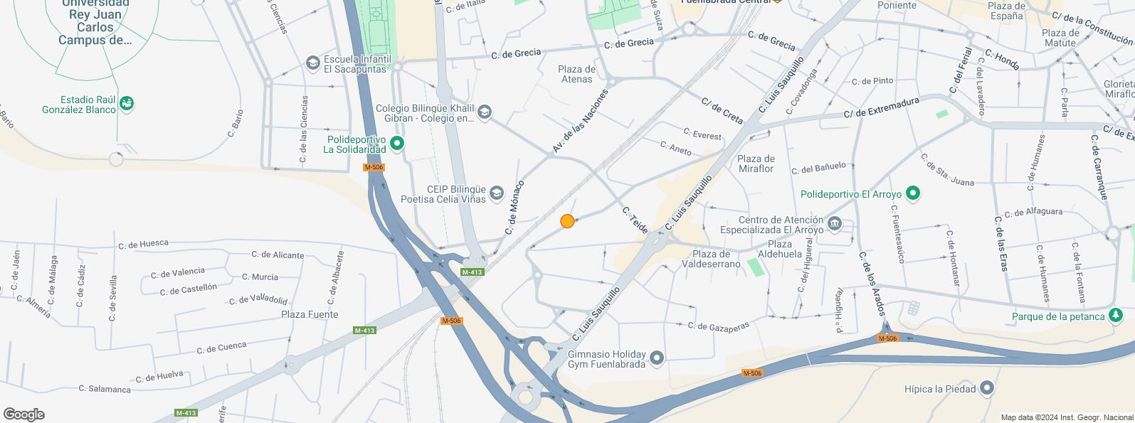 Mapa de P.I. Estacion Fuenlabrada, Fuenlabrada, Madrid, 28944