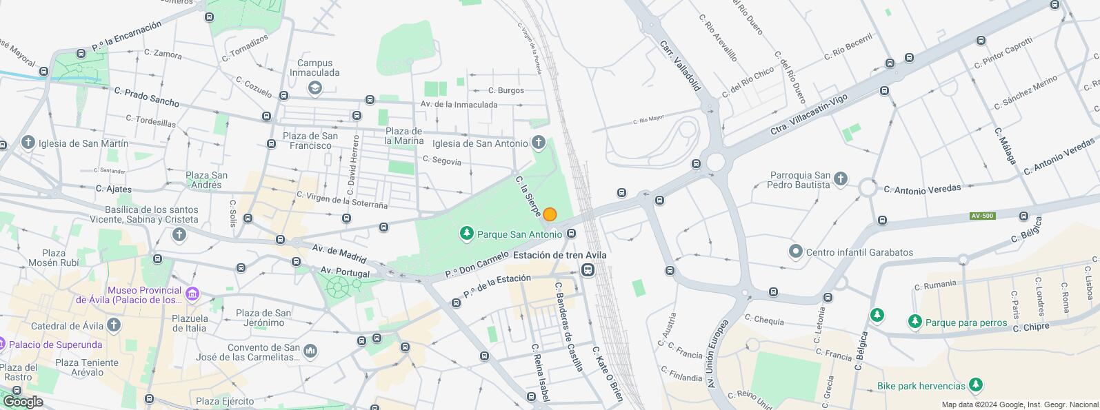 Location Map for Paseo Estación, Ávila, 05001