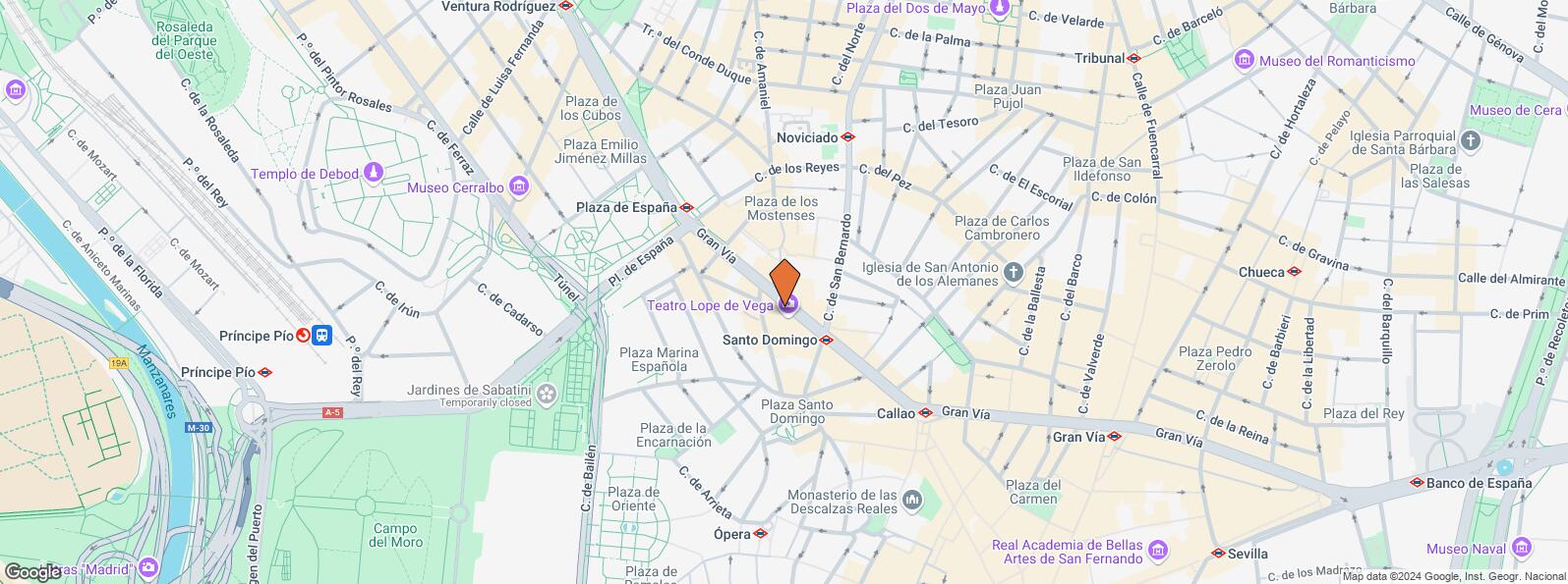 Location Map for Calle Gran Vía, 57, Centro, Madrid, 28013