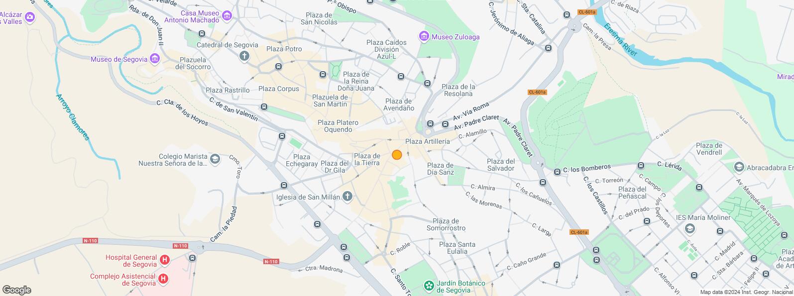 Location Map for Zona Centro, Segovia, 40001