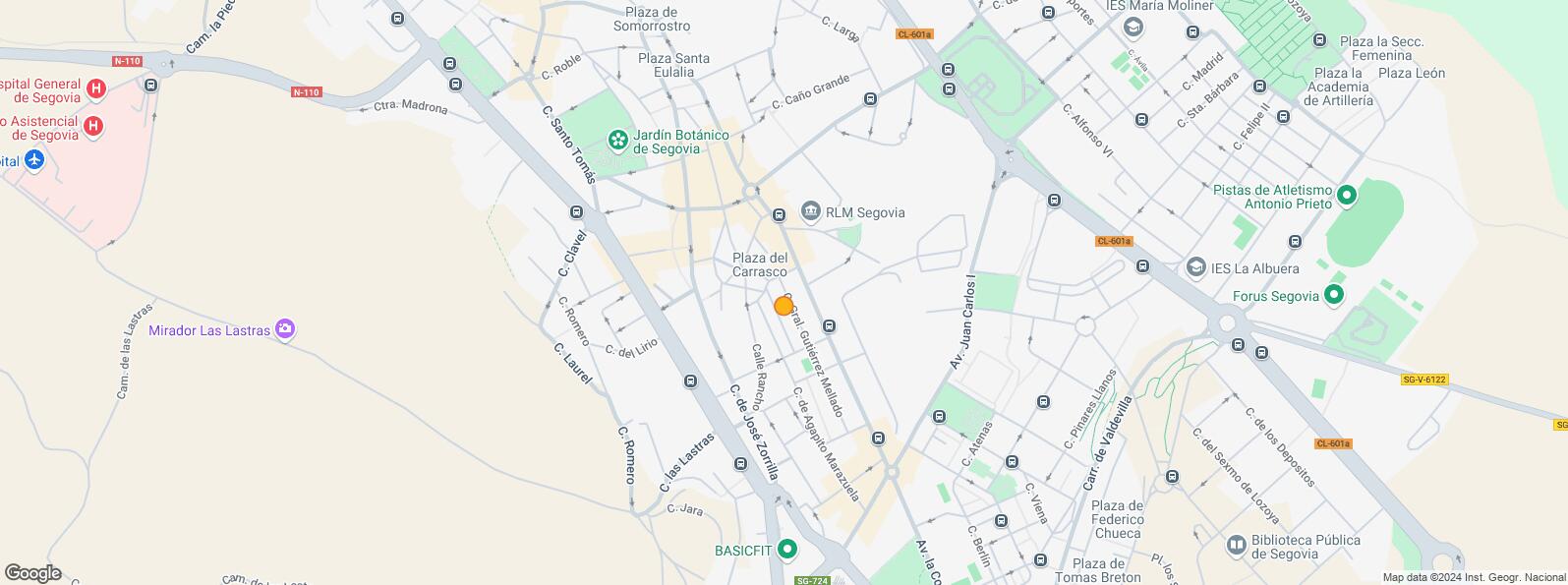 Location Map for Zona José Zorrilla, Segovia, 40005