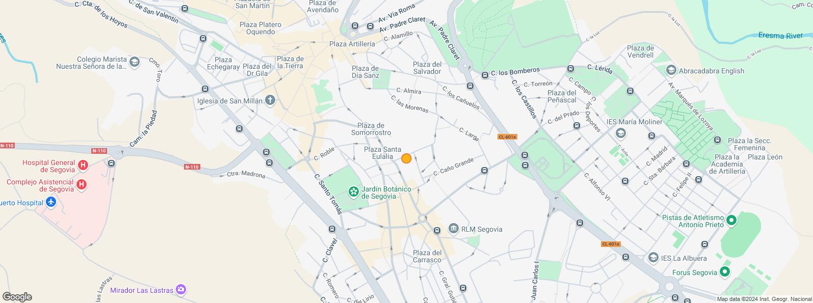 Location Map for Zona Universidad, Segovia, 40005