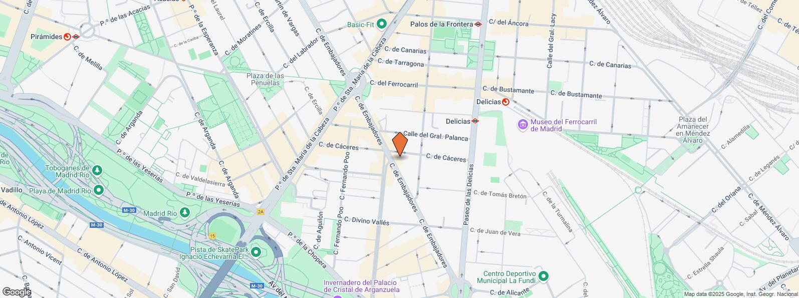 Location Map for Calle Embajadores, 117, Arganzuela, Madrid, 28045