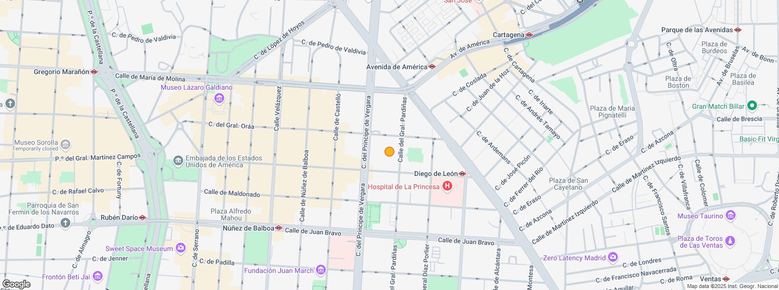 Location Map for Calle General Oraá, Salamanca, Madrid, 28006