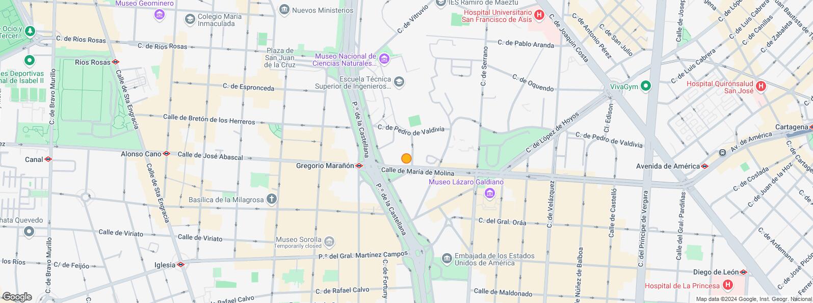 Mapa de Zona Barrio Salamanca, Salamanca, Madrid, 28006