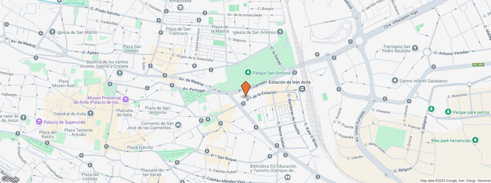 Location Map for Paseo Estación, 5, Ávila, 05001