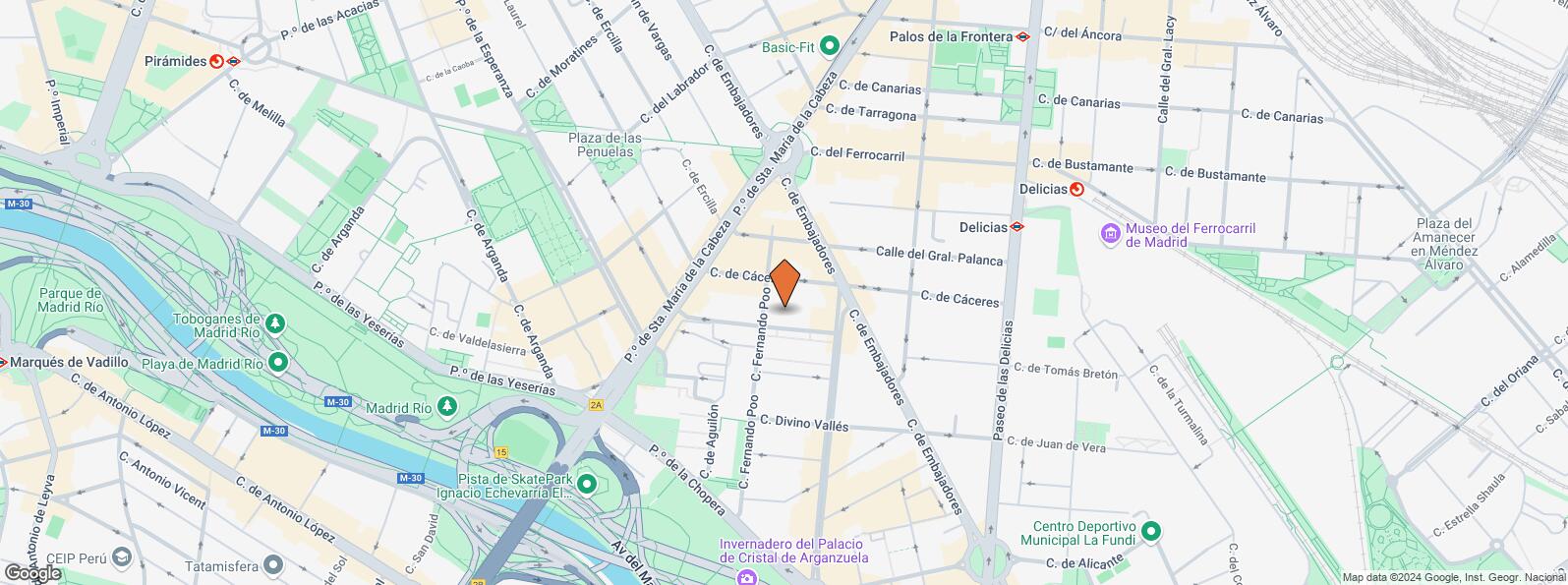 Location Map for Calle Torres de Miranda, 8-12, Arganzuela, Madrid, 28045