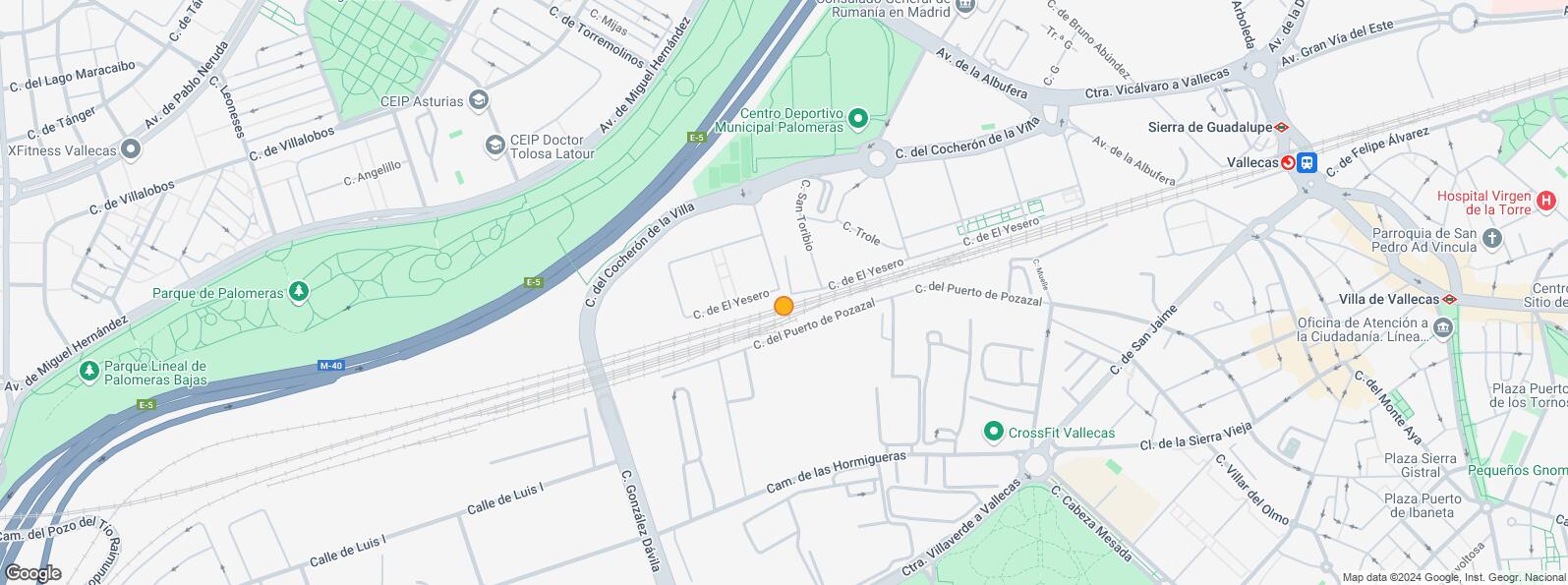 Location Map for Calle Tranvía a las Canteras de Monte Viejo, Villa de Vallecas, Madrid, 28031